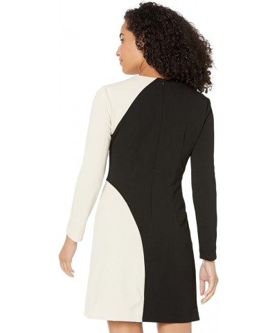 Women's Color Block Long Sleeve Mini Dress Black/Horn $29.75 Dresses