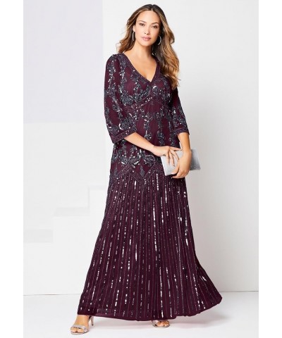 Women's Plus Size Beaded Dress Black $71.12 Dresses