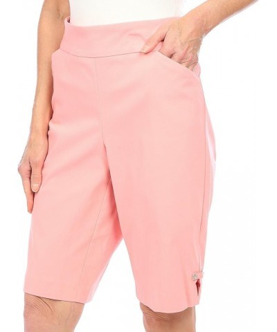 Womens 12 in. Solid Diamond Rivet Shorts 39 (US 8) Light Pink (Peach) $12.69 Shorts