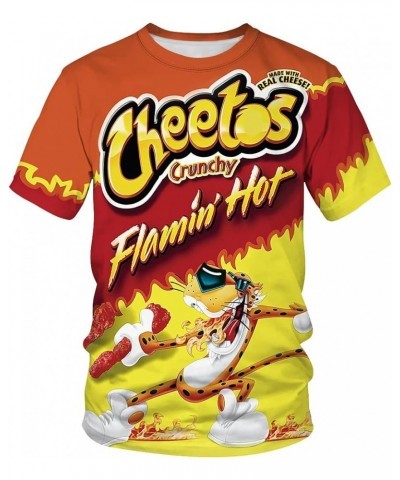 Unisex 3D Print Novelty Short Sleeve T-Shirts Summer Casual Crew Neck Tops Cheetos 1 $11.59 T-Shirts