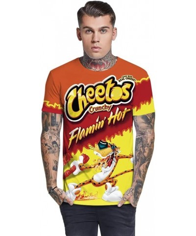 Unisex 3D Print Novelty Short Sleeve T-Shirts Summer Casual Crew Neck Tops Cheetos 1 $11.59 T-Shirts