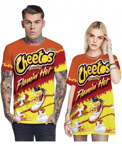 Unisex 3D Print Novelty Short Sleeve T-Shirts Summer Casual Crew Neck Tops Cheetos 1 $11.59 T-Shirts