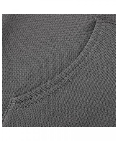 Plus Size Sweater Skirt Womens with Pockets Winter Split Long Sleeve Hoodies Sweatshirts Casual Drawstring Long Dress Dark Gr...