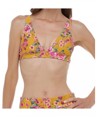 Women's Standard Isabella Wide Band Triangle Bikini Top Swimsuit Vintage Floral Print $9.78 Swimsuits