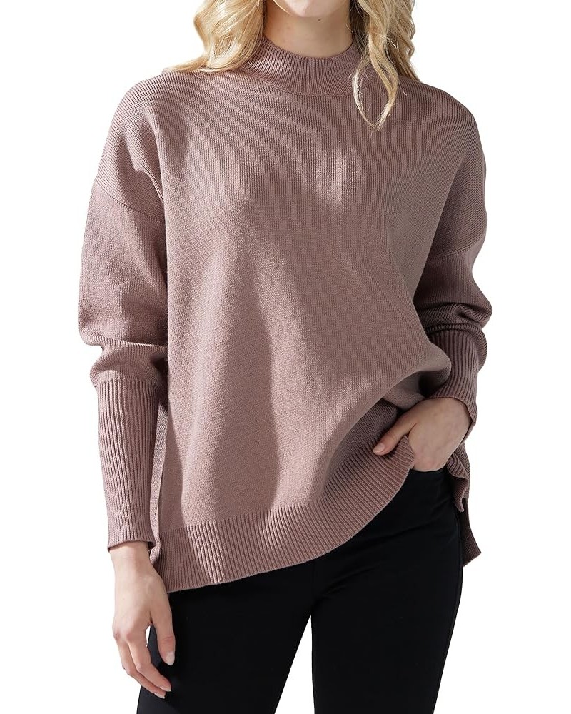 Women's Cozy Solid Classic Smooth Knit Long Ballon Sleeve Knit Sweater Tops 1030 / Coco $21.74 Sweaters