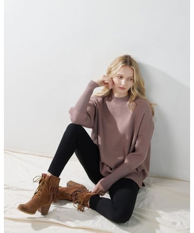 Women's Cozy Solid Classic Smooth Knit Long Ballon Sleeve Knit Sweater Tops 1030 / Coco $21.74 Sweaters