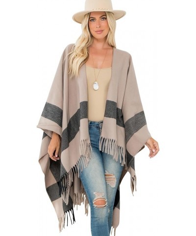 Bohemian Versatile Open Shawl Cardigan - Kimono Ruana, Tie Dye Convertible Poncho Blanket Vest, Sheer Beach Cover Up Knit Kim...