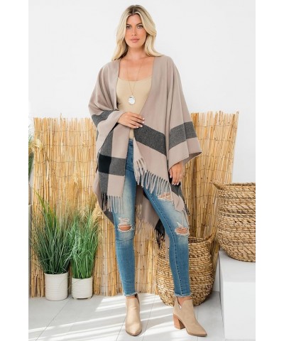 Bohemian Versatile Open Shawl Cardigan - Kimono Ruana, Tie Dye Convertible Poncho Blanket Vest, Sheer Beach Cover Up Knit Kim...