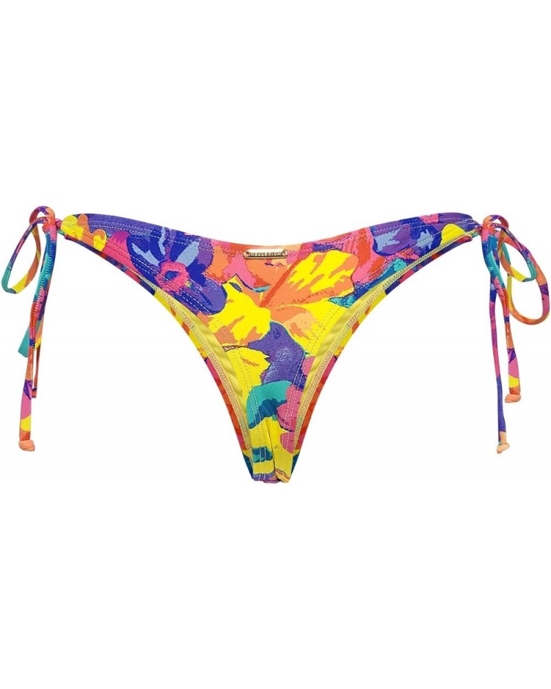 Women's Thong Bikini Bottom Colorful Floral $11.59 Swimsuits