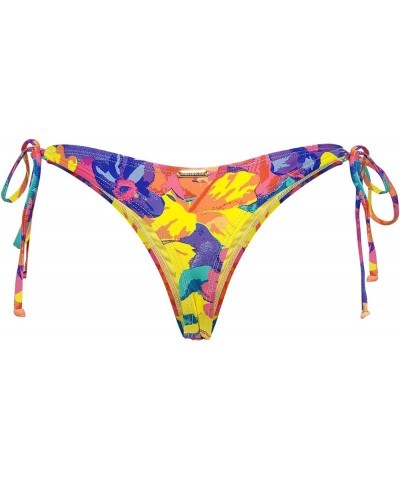 Women's Thong Bikini Bottom Colorful Floral $11.59 Swimsuits