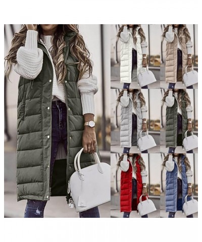 Womens Long Vest Winter Warm Reversible Coats Sleeveless Fleece Jacket Casual Hooded Zipper Outwear with Pockets 01blue $12.0...