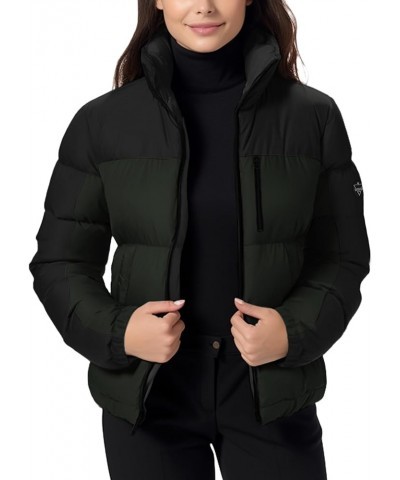 Puffer Jacket Womens Heavyweight Winter Recycled Down Jackets Women Windproof and Water Repellent D.grey-army-green Ashley Bu...