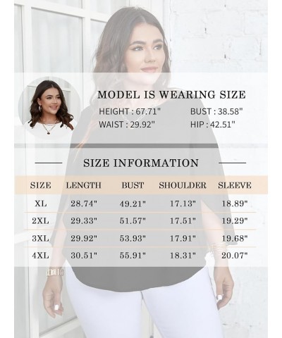 Plus Size Blouses for Women Summer Batwing Sleeve Chiffon Tunic Tops Dressy Scoop Neck Casual Loose Flowy Shirts White $16.23...