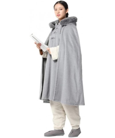 Winter Velvet Zen Practice Meditation Cloak 100cm Light Grey $50.16 Coats