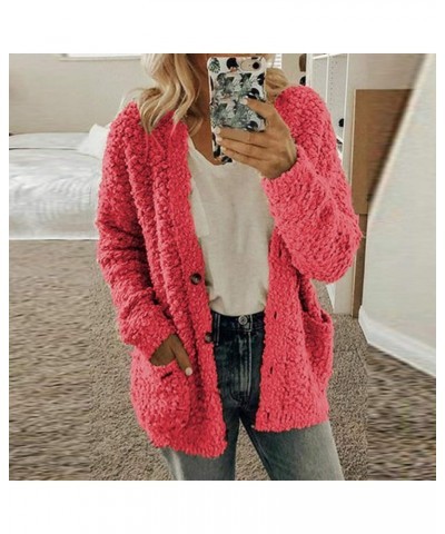 Zip Up Hoodies for Women 2023 Fall Fashion Solid Color Sweatershirt Pullover Warm Wool Plush Coat Furry Fleece Jacket Pink-e ...