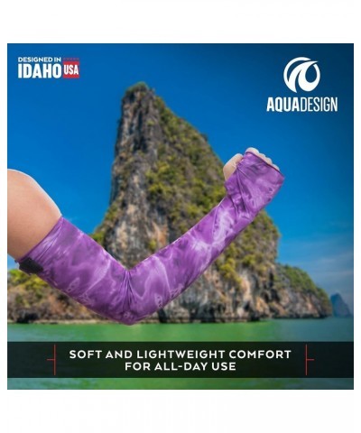 Arm Sun Sleeves for Women UV Protection Forearm Compression Covers Aqua Sky $10.23 Activewear