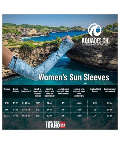 Arm Sun Sleeves for Women UV Protection Forearm Compression Covers Aqua Sky $10.23 Activewear