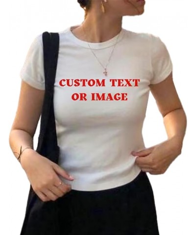 Customized T Shirts for Women Design Your Own Shirt Add Text Image Logo Personalized Short Sleeve Tee Printing Purple $7.50 T...