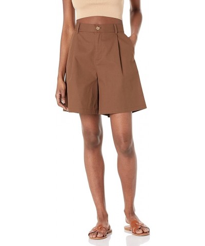 Women's Salma Loose-Fit Pleated Long Walk Short Coffee Bean $13.37 Shorts