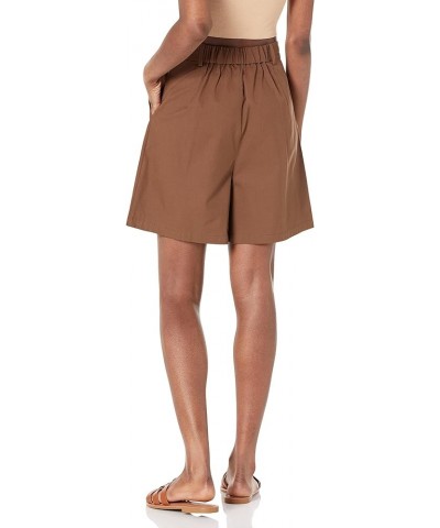 Women's Salma Loose-Fit Pleated Long Walk Short Coffee Bean $13.37 Shorts