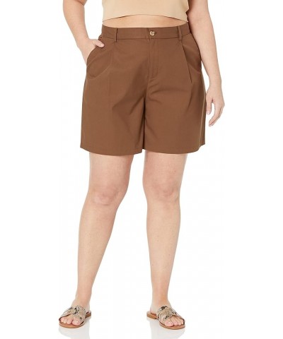 Women's Salma Loose-Fit Pleated Long Walk Short Coffee Bean $13.37 Shorts