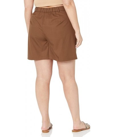 Women's Salma Loose-Fit Pleated Long Walk Short Coffee Bean $13.37 Shorts