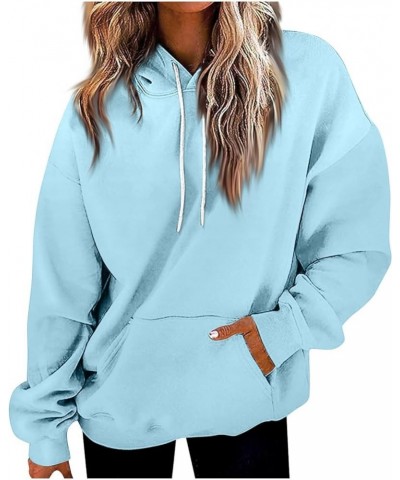 Women's Zip Up Hoodies Daily Versatile Casual Crewneck Sweatshirts Long Sleeve Patchwork Top Sweatshirts, S-5XL 1-sky Blue $9...