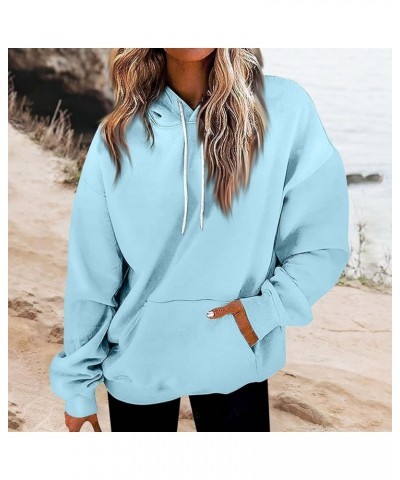 Women's Zip Up Hoodies Daily Versatile Casual Crewneck Sweatshirts Long Sleeve Patchwork Top Sweatshirts, S-5XL 1-sky Blue $9...