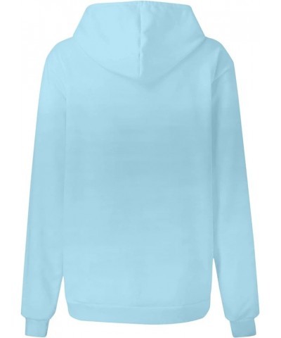 Women's Zip Up Hoodies Daily Versatile Casual Crewneck Sweatshirts Long Sleeve Patchwork Top Sweatshirts, S-5XL 1-sky Blue $9...