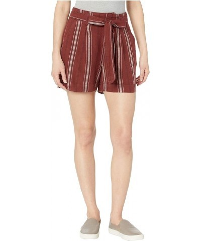 Sanctuary Womens Inland High Rise Striped Shorts Henna Stripe $6.48 Shorts