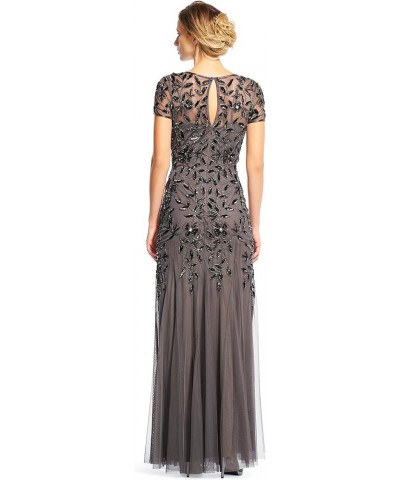 Women's Floral Beaded Godet Gown Lead $118.95 Dresses