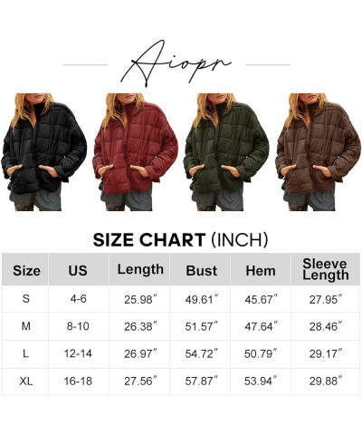 Women's Oversized Lightweight Down Coat Long Sleeve Zip Packable Short Puffer Jackets Khaki $35.90 Jackets