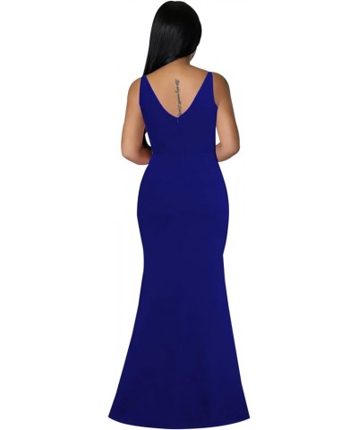 Sexy Formal Dress for Women Ruched Off Shoulder Club Cocktail Bodycon Evening Gown Maxi Long Dresses 05503blue $10.25 Dresses