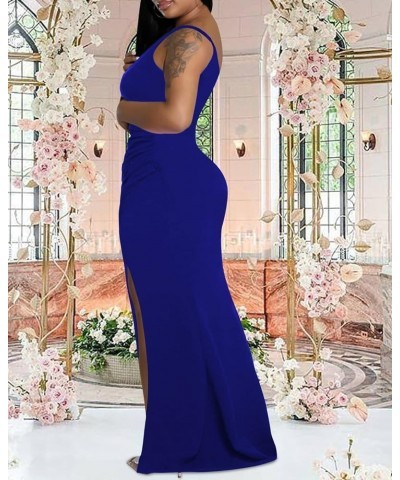 Sexy Formal Dress for Women Ruched Off Shoulder Club Cocktail Bodycon Evening Gown Maxi Long Dresses 05503blue $10.25 Dresses