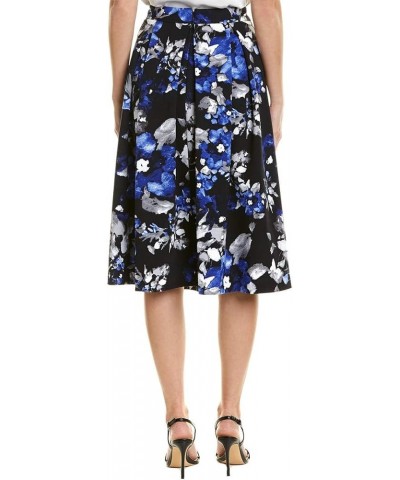 Women's Printed Inverted MIDI Pleat Skirt Royal Floral $29.66 Skirts