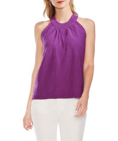 Halter-Neck Sweater Tank (Rich Magenta, M) $13.76 Sweaters