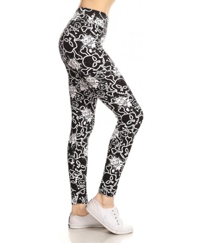 Women's High Waisted Buttery Soft Skull & Halloween Print Leggings (Available in Plus Size) 3" Yoga Lady Bane $8.92 Leggings