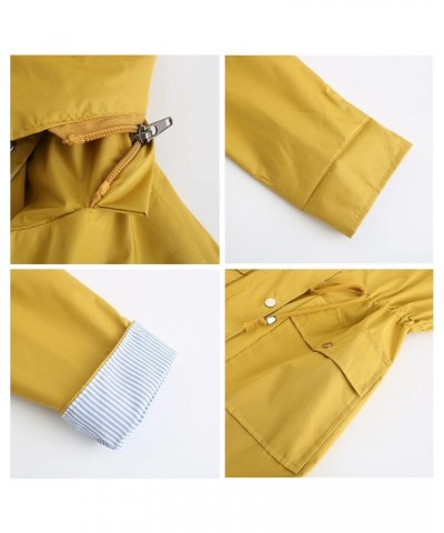 Women's Raincoat Waterproof Jacket for Womens Rain Coats Waterproof with Hood Lightweight Jackets Yellow $26.09 Coats