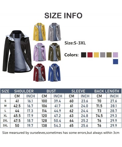 Women's Raincoat Waterproof Jacket for Womens Rain Coats Waterproof with Hood Lightweight Jackets Yellow $26.09 Coats