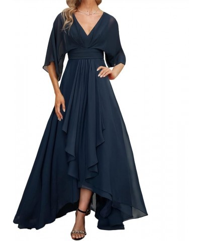 Mother of The Bride Dresses Long Wedding Guest Dresses for Women V-Neck Evening Formal Dresses Chiffon Mulberry $35.48 Dresses