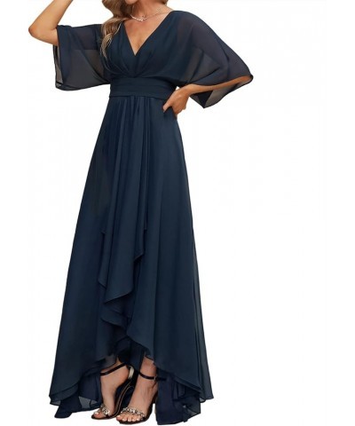 Mother of The Bride Dresses Long Wedding Guest Dresses for Women V-Neck Evening Formal Dresses Chiffon Mulberry $35.48 Dresses