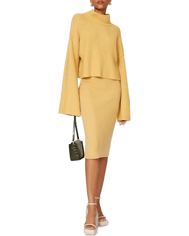 Rent The Runway Pre-Loved Yellow Knit Midi Skirt Yellow $23.72 Others