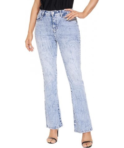 Bell Bottom Jeans for Women High Waisted Stretch Flare Jeans Classic Ripped Blue Denim Pants 270-blue $12.21 Jeans