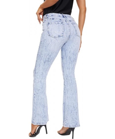 Bell Bottom Jeans for Women High Waisted Stretch Flare Jeans Classic Ripped Blue Denim Pants 270-blue $12.21 Jeans