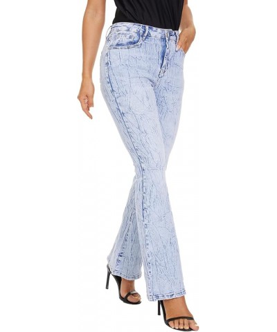 Bell Bottom Jeans for Women High Waisted Stretch Flare Jeans Classic Ripped Blue Denim Pants 270-blue $12.21 Jeans