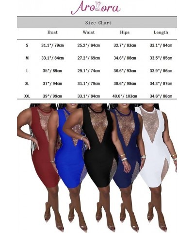 Women's Sexy Studded Hollow Out High Neck Bodycon Mini Club Dress 22-royal Blue $25.25 Dresses