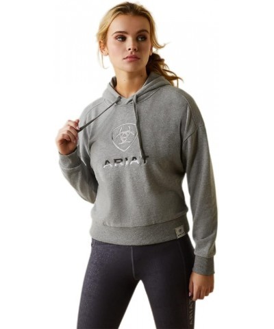 Women's Hooded Sweatshirt Just Heather Grey $19.61 Hoodies & Sweatshirts