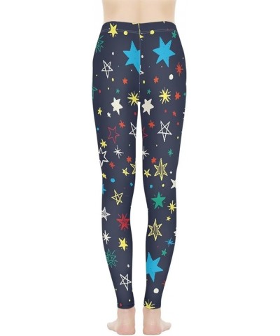 Workout Leggings for Yoga Running Tummy Control, Printed Fitness Tights Pants High Waisted Colorful Star Print $15.67 Leggings