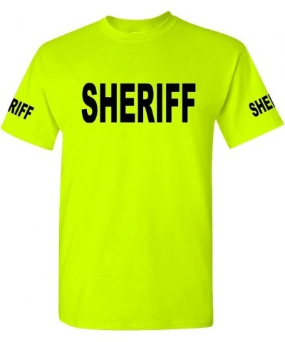 Unisex HIGH Visibility Safety Green Job T-Shirts - Police Duty fire EMS Emergency Sheriff $10.77 T-Shirts