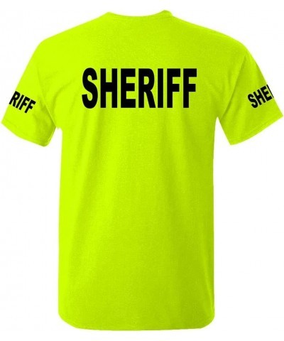 Unisex HIGH Visibility Safety Green Job T-Shirts - Police Duty fire EMS Emergency Sheriff $10.77 T-Shirts